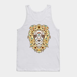 Lion's Head Sugar Sugar Skull Style Tank Top